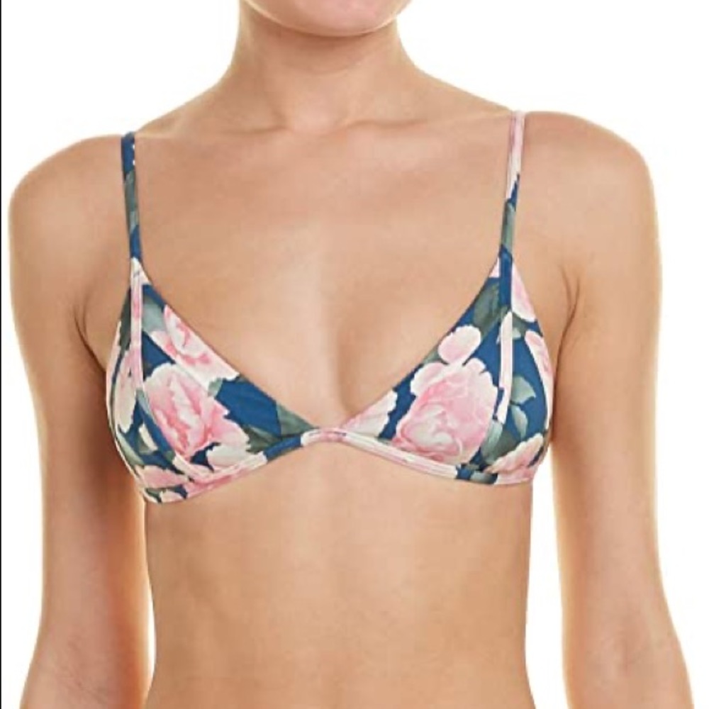 NWT Frankie's Bikinis Valentina Peony Top